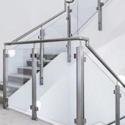 AU/US Standard Stainless Steel Square Post Glass Railing